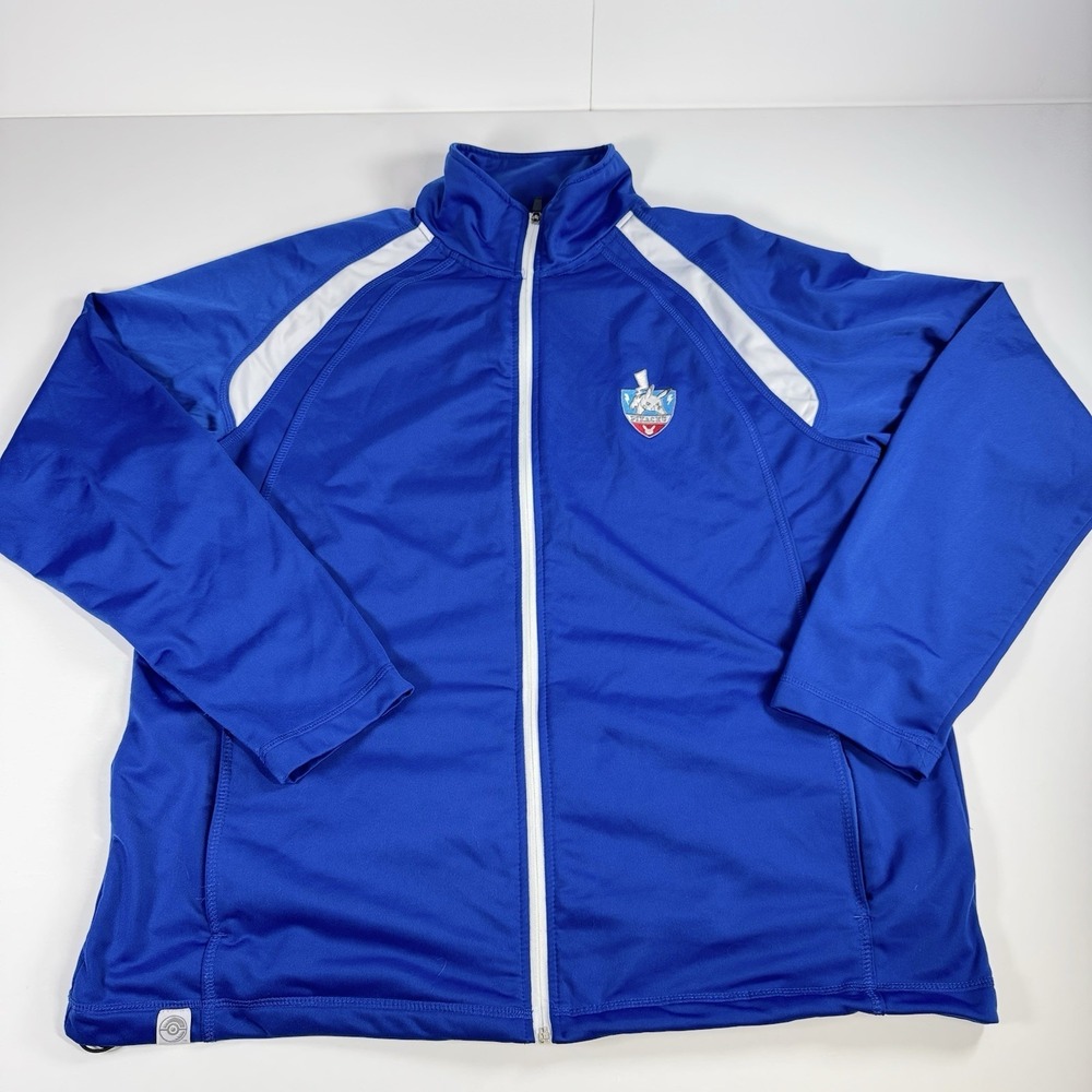 Pokemon Center Team Plasma Jacket Large Blue Full Zip Sport-Tek Rare L